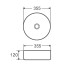 Раковина накладная Mixxus Premium TOPPER-0102 365х365х125mm (MP6680)