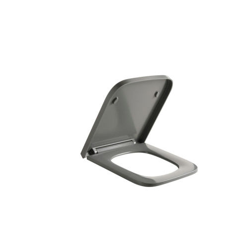 Сидіння-кришка для унітазу Mixxus Premium SEAT COVER QUADRO-2004 GRAY 425х358х32mm дюропласт (MP6686)