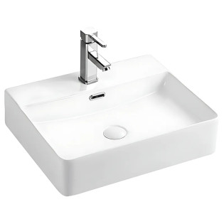 Раковина підвісна-накладна Mixxus Premium QUADRO-0203 500x420x130mm (отвір під змішувач, перелив) (MP6718)