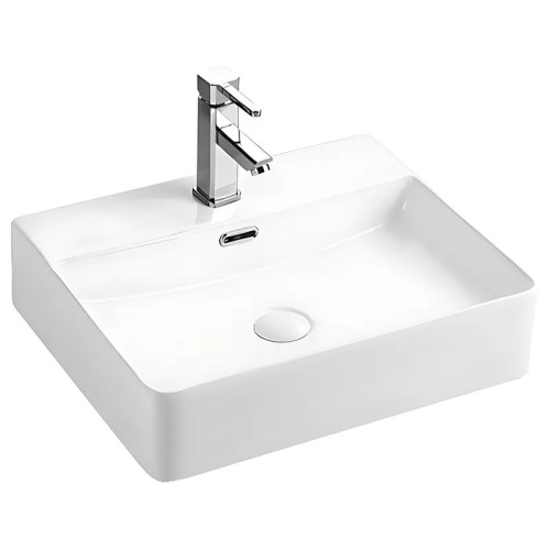 Раковина підвісна-накладна Mixxus Premium QUADRO-0203 500x420x130mm (отвір під змішувач, перелив) (MP6718)