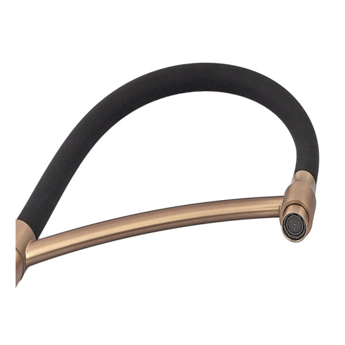 Змішувач для кухні MIXXUS PREMIUM ROSSI 017 BRUSHED GOLD REFL.BLACK (Колір матове золото+силік. вилив чорний) (MP6723)