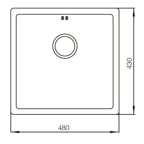 Мийка Mixxus MX4843-220x1.0-PVD-Bronze (MX0558)