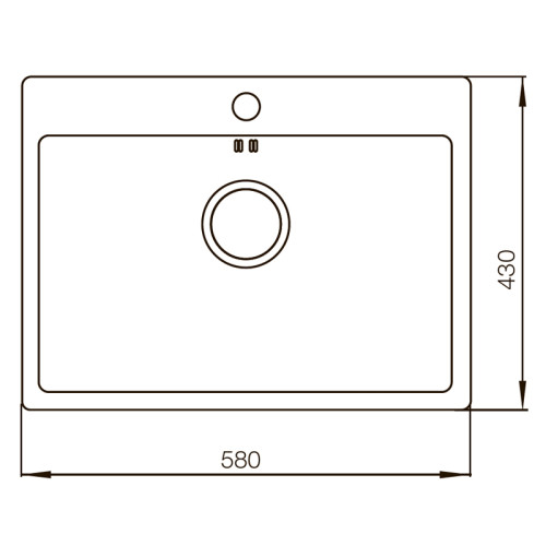 Мойка Mixxus Черная MX5843-200x1.0-PVD (MX0576)