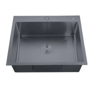 Мийка Zerix ZH5050-215 Nano-Black (3.0/0.8) з нержавіючої сталі (MX1582)