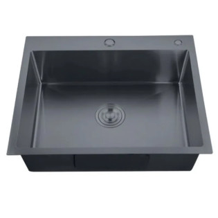 Мийка Zerix ZH5843-215 Nano-Black (3.0/0.8) з нержавіючої сталі (MX1584)