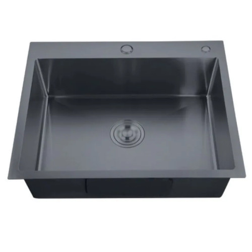 Мийка Zerix ZH5843-215 Nano-Black (3.0/0.8) з нержавіючої сталі (MX1584)