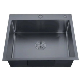 Мийка з нерж. сталі ZERIX ZH6050-215 NANO-BLACK (3.0/0.8) (MX1586)