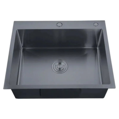 Мийка з нерж. сталі ZERIX ZH6050-215 NANO-BLACK (3.0/0.8) (MX1586)
