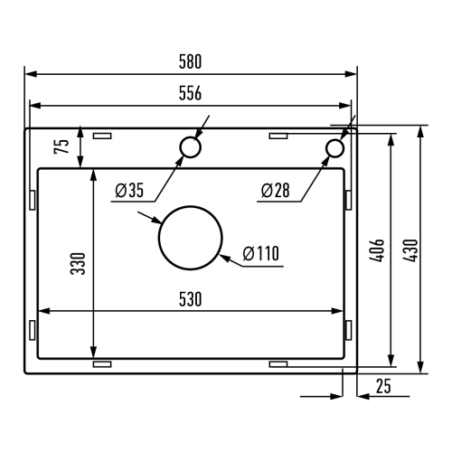 Мийка MIXXUS MH5843 GRAPHITE (MH5843 NANO-BLACK) (3.0/0.8) з нерж. сталі (колір графіт) (MX1931)