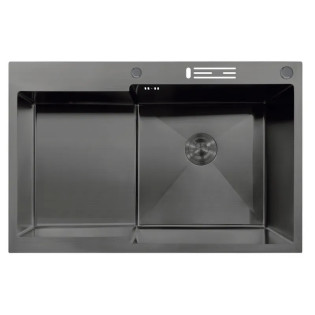 Мийка MIXXUS MH7849R-HK GRAPHITE (MH7849R-HK NANO-BLACK)(3.0/0.9) з нержавіючої сталі 