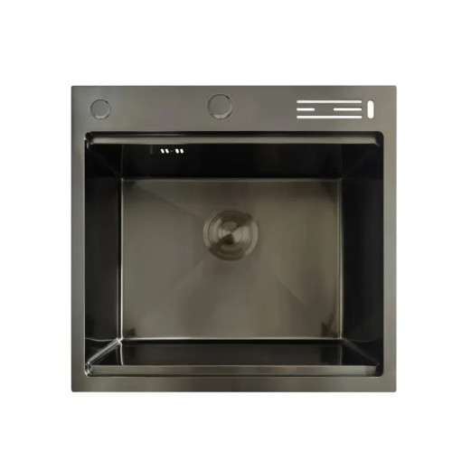 Мийка Mixxus MH5050-SK Nano-Black з н.ст. зі сходинкою для сушарки, з підст.під ножі (графіт) (MX1940)