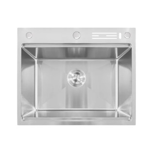 Мийка Mixxus MH6050 NANO-SILVER (3.0/0.8) з н.ст. зі сходинкою для суш., з підст. під ножі (нерж.) (MX1941)