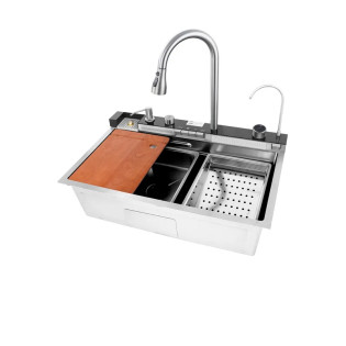 Мийка багатофункціональна Mixxus MH7546-SET-06.SUS304 DECOR із вбудованим змішувачем (MX9577)