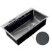 Мойка Mixxus Premium MH7545-SET-05 MICRO DECOR NANO-BLACK (3.0/0.8) комплект (графит) (MX9633)