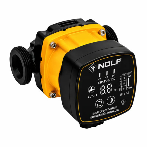 Насос циркуляційний NOLF ESP 25-8/130, H=8М, Q=60л/хв, P=50 Вт енергозберігаючий, обмотка-мідь (NF3409)