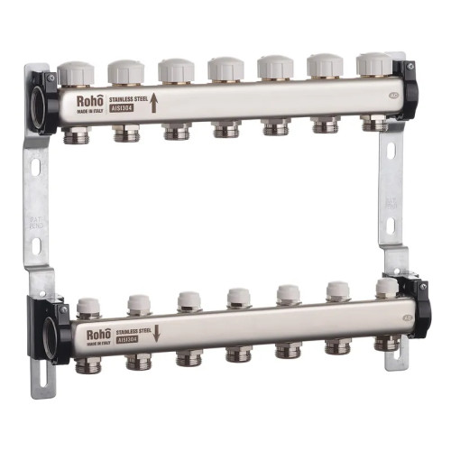 Коллектор с термостатическими и запорными клапанами Roho R805-07 - 1