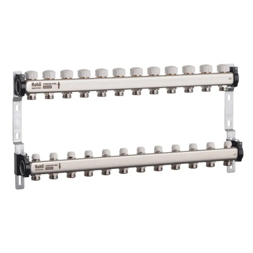 Коллектор с термостатическими и запорными клапанами Roho R805-12 - 1