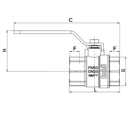 Кран кульовий Roho R200-200 - 2