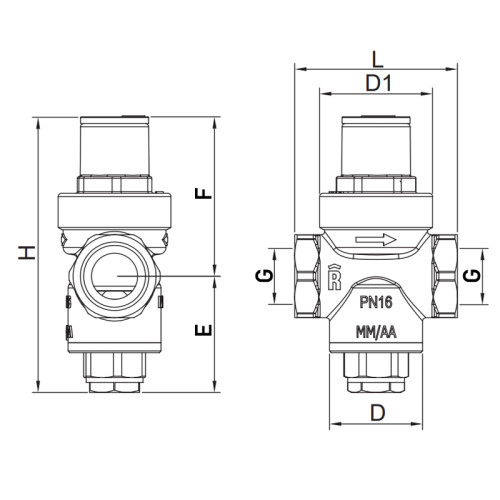 Редуктор тиску Roho R1201-075 - 3/4