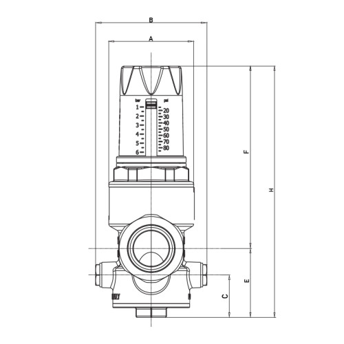 Редуктор тиску Roho R1202-050 - 1/2
