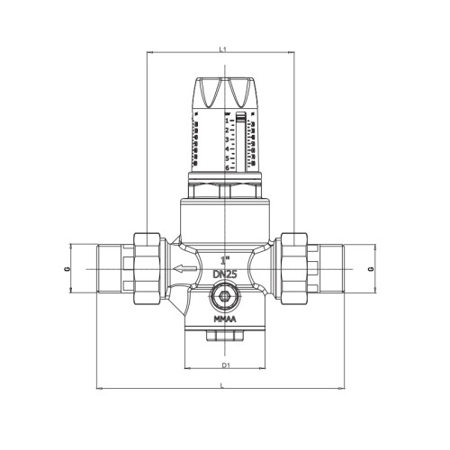 Редуктор тиску Roho R1202-075 - 3/4