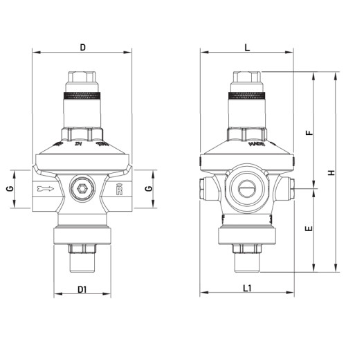 Редуктор тиску Roho R1203-050 - 1/2