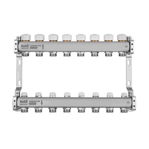 Коллектор с термостатическими и запорными клапанами Roho R805-08M - 1
