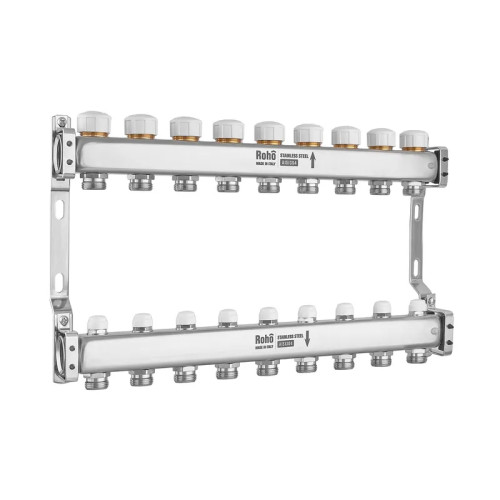 Коллектор с термостатическими и запорными клапанами Roho R805-09M - 1