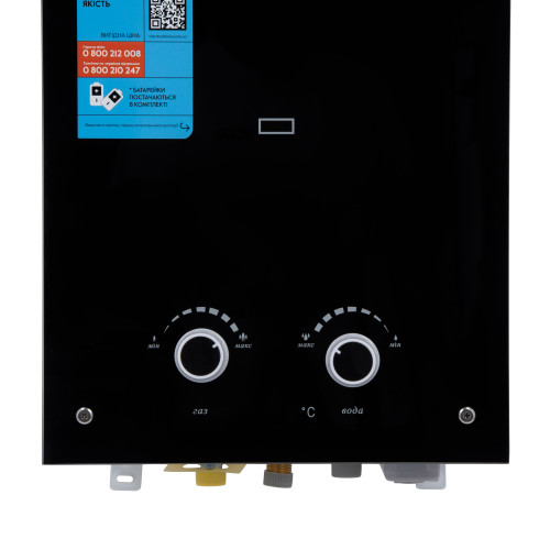 Колонка газова димохідна Thermo Alliance JSD20-10GD 10 л панель зі скла Black