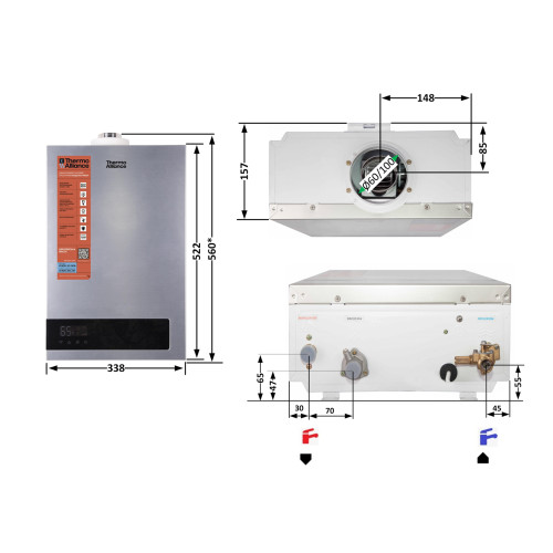 Колонка газова димохідна Thermo Alliance JSG20-10ETP18 10 л