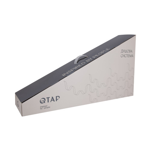 Душова система універсальна Qtap Plava на три споживачі (з виливом) з поличкою QT1005CRM Chrome