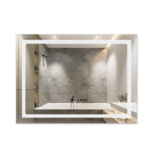 Зеркало Qtap Mideya (DC-F904) 800х600 с LED-подсветкой Touch, с диммером QT2078F904W