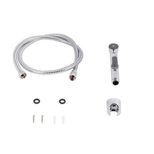 Набір для гігієнічного душу Qtap Inspai-Varius округлий QTSETCRMA021 Chrome/Grey (Set)