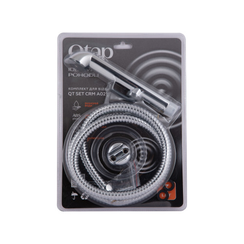 Набір для гігієнічного душу Qtap Inspai-Varius округлий QTSETCRMA021 Chrome/Grey (Set)