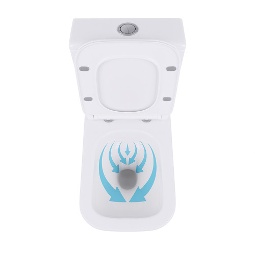 Унітаз-компакт Qtap Crow безободковий з сидінням Soft-close QT05222170W