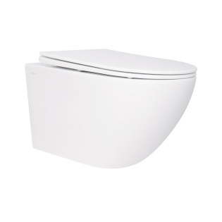 Унітаз підвісний Qtap Jay безободковий з сидінням Soft-close QT07335176W