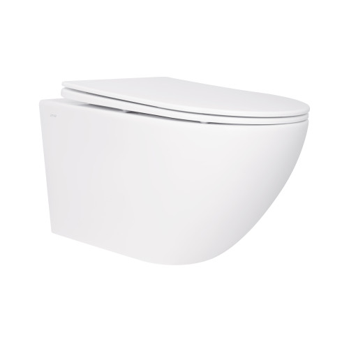 Унітаз підвісний Qtap Jay безободковий з сидінням Soft-close QT07335176W