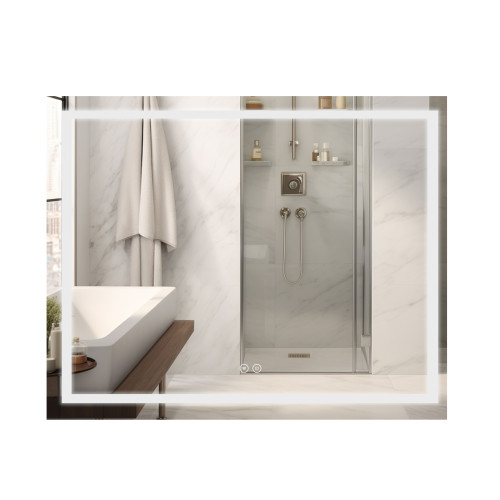Дзеркало Qtap Mideya (DC-F614) 1000х800 з LED-підсвічуванням Touch, з антизапітнінням, диммером QT2078F614W