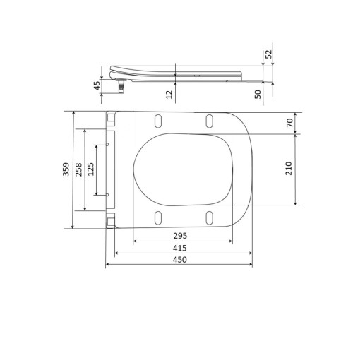 Сидіння для унітазу Qtap (Crow 520,640) з мікроліфтом Slim QT0599SC2170W