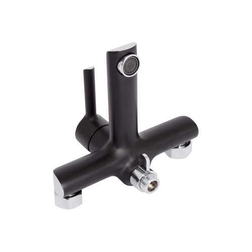 Змішувач для ванни Qtap Grand (з душовим гарнітуром) QTGRABCR006 Chrome/Black