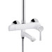 Душова система універсальна Qtap Grand на три споживачі (з виливом) QTGRAWCR1004 Chrome/White