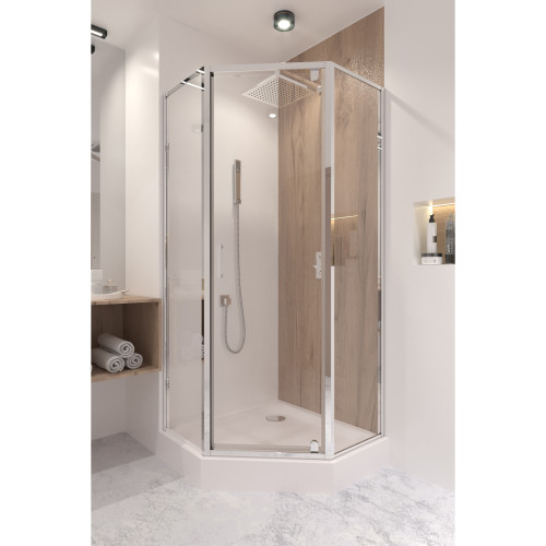 Душова кабіна Qtap Leo CRM10995-AC6 90х90 см, скло Clear, CalcLess, 6 мм без піддону