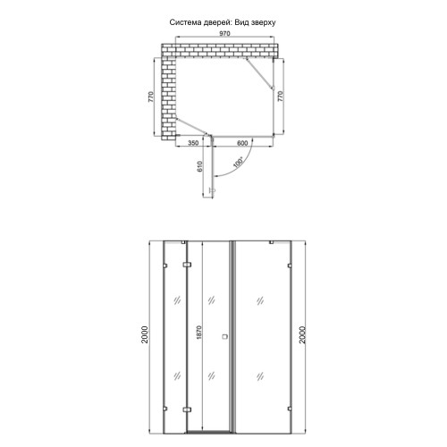 Душова кабіна Qtap Capricorn CRM1018RC6 100х80 см, скло Clear 6 мм, CalcLess, без піддону