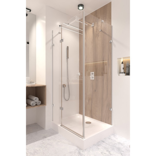 Душова кабіна Qtap Capricorn CRM1018RC6 100х80 см, скло Clear 6 мм, CalcLess, без піддону