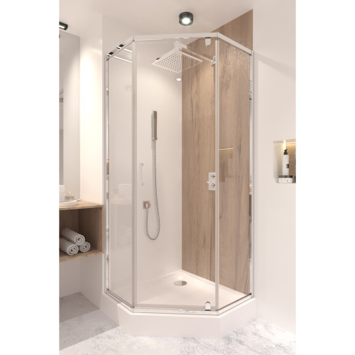Душова кабіна Qtap Scorpio CRM10995-AC6 90х90 см, скло Clear 6 мм, CalcLess, без піддону