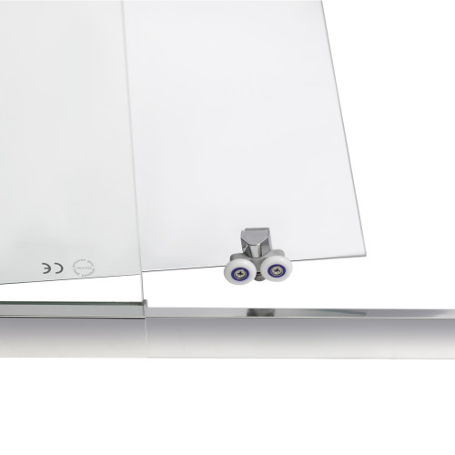 Душові двері в нішу Qtap Taurus CRM201-11.C6 97-108x200 см, скло Clear 6 мм, покриття CalcLess