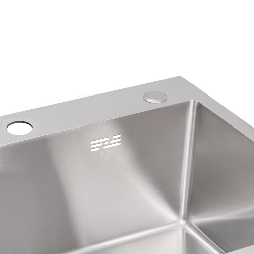 Мийка для кухні інтегрована Lidz Handmade H5045 (LDH5045BRU35383) Brushed Steel 3,0/1,0 мм