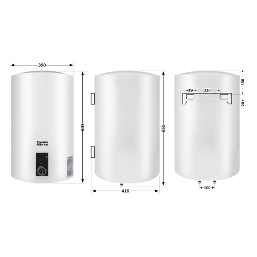Водонагрівач електричний Thermo Alliance 50 л вертикальний сухий ТЕН 2,0 кВт D50V20J2(D)K