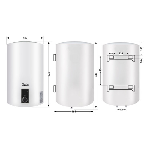 Водонагрівач електричний Thermo Alliance 100 л вертикальний сухий ТЕН 2,0 кВт D100V20J3(D)K