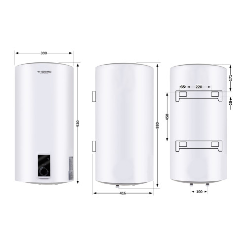 Водонагрівач електричний Thermo Alliance 80 л SLIM вертикальний сухий ТЕН 2,0 кВт D80V20J(D)2-K